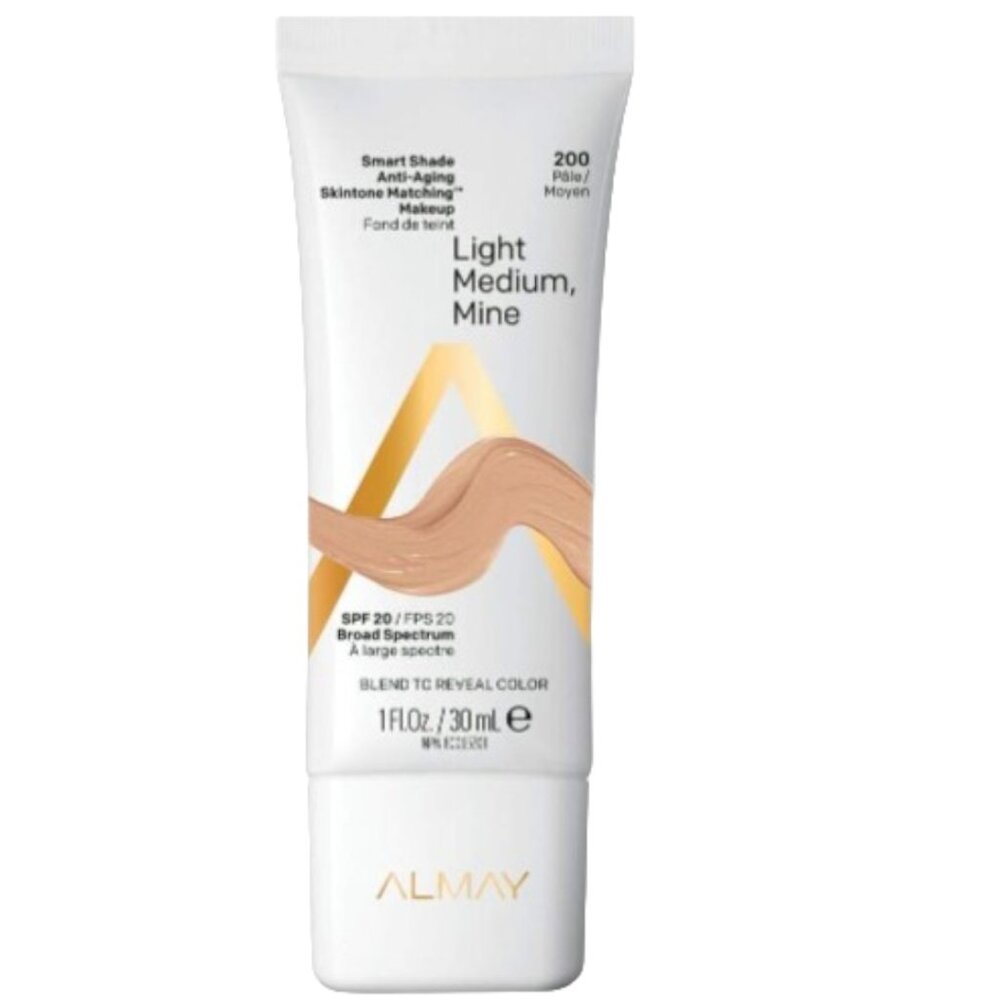 Almay Light Medium Mine SPF 15 Skintone Matching Foundation Makeup  #200